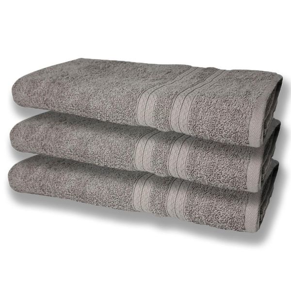 3 Toalhas Super Felpudas Grande E Grossa Algodão 80x150 Itália Soft Beka - Cinza