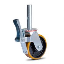 Rodas Para Andaimes Tubular Com Trava Em Pu 6x2 350 Kg