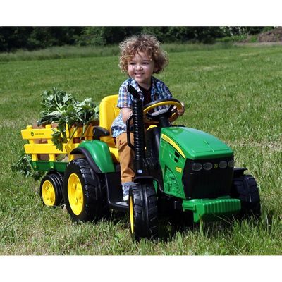 Trator Eletrico Infantil Peg-pérego John Deere Ground Force 12v Verde E Amarelo U
