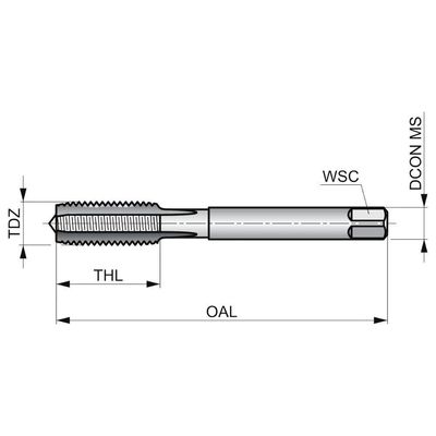 M Macho Manual Canal Reto - Med. 10 X 1,5 Mm - Din 352 - E102
