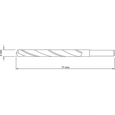 Broca Para Aço 4x71 Mm Tramontina Em Aço Rápido Hss Din 338 Para Uso Doméstico Tramontina