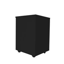 Porta Ração Caixa Com Rodízios Pet Armazenar Até 25 Kg Preto