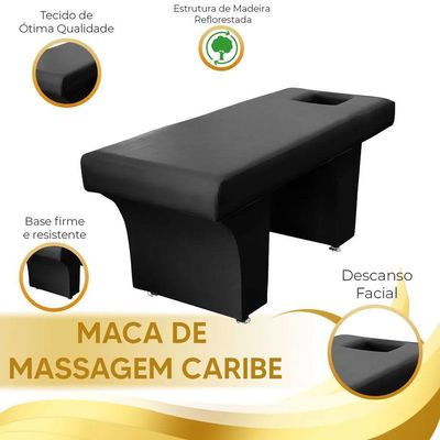 Maca De Massagem Caribe Sintético Speciale Home Preto