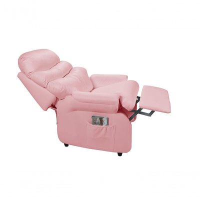 Poltrona Reclinável Barão Papai Mamãe Amamentação Estética Corano Rosa