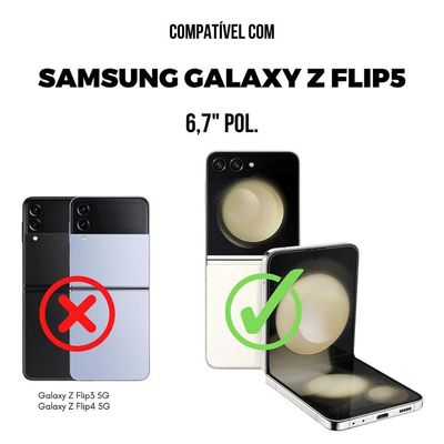 Capa Magsafe Para Samsung Galaxy Z Flip 5 - Preta - Gshield