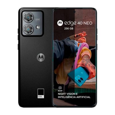 新品未開封 motorola edge 40 neo 本体 ブラック Smartphone Motorola Edge 40 Neo, 5G, 256GB, Preto, 8GB RAM, Tela 6