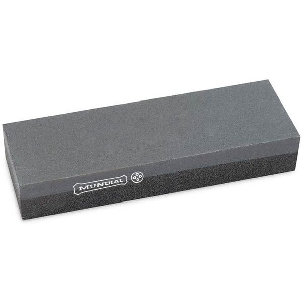 Pedra de Afiar Faca Amolar Lâmina Dupla Face Grão 120/240 Retangular 20x5cm Mundial