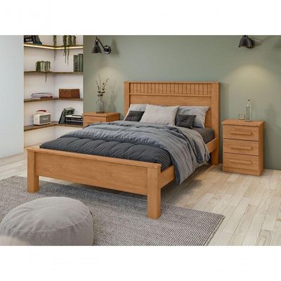 Cama Casal Athenas - Lopas Amendoa Clean.