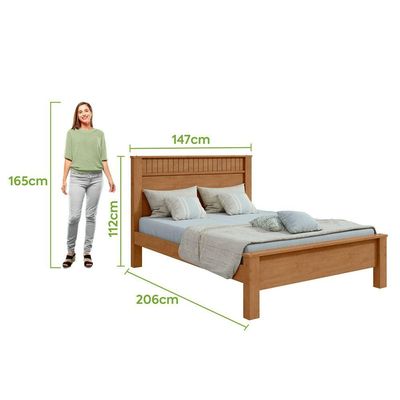 Cama Casal Athenas - Lopas Amendoa Clean.
