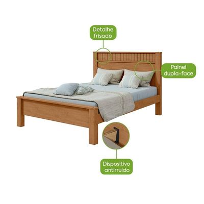 Cama Casal Athenas - Lopas Amendoa Clean.
