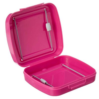 Porta Cotonetes Portátil Rosa para Viagem Acessórios com Elástico Interno Crippa