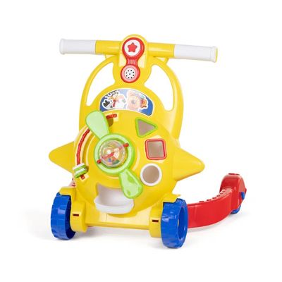 Andador 2em1 Bebê Aviador Amarelo Com Som +3 Meses - Tateti