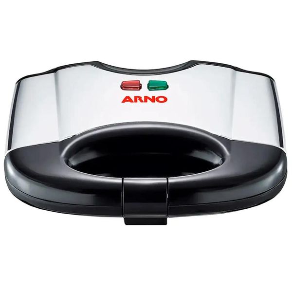 Sanduicheira Antiaderente ARNO 700W Compacta - SACS - 8000035847 PRETO/INOX 220 VOLTS