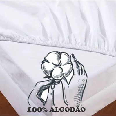 Jogo De Lençol Queen Mirante 100% Algodão 4 Peças - Branco