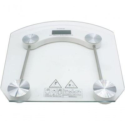 Balança Digital Para Banheiro E Academia Corporal 180 Kg Eletrônica Lcd Em Vidro Temperado