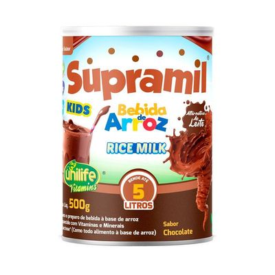 Kit 2 Supramil Bebida De Arroz Kids Chocolate Unilife 500g