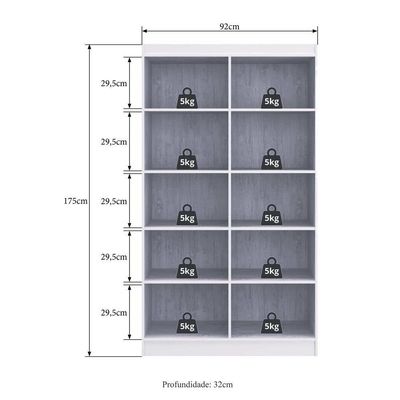 Armário 4 Portas Lavanderia Multiuso Cr8000 Branco