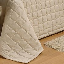 Cobre Leito Casal Soft 3 Peças Bege