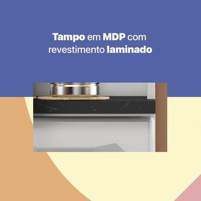 Armário De Cozinha De Aço Kit Triplo 105cm Rose Smart Branco