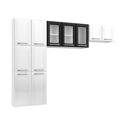 Cozinha De Aço Compacta 3 Peças Rose Cr6102 Branco preto