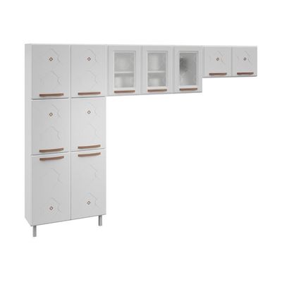Cozinha De Aço Compacta 3 Peças Regina Glass Cr6134 Branco