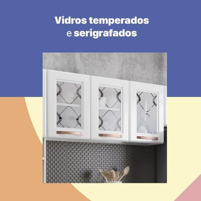 Cozinha De Aço Compacta 3 Peças Regina Glass Cr6134 Branco