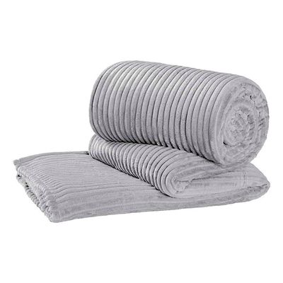 Cobertor Manta Moscou Casal Queen 2,40m X 2,20m Dupla Face Macio Premium - Cinza