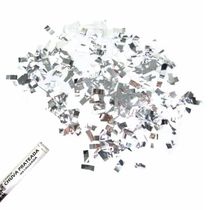 Kit 2 Lança Confete Prateado Metalizado 30cm