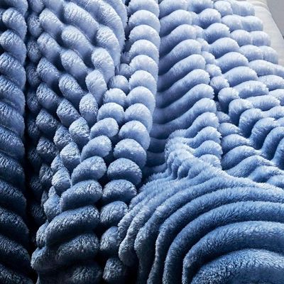 Cobertor Queen Fluffy Manta Flannel Ultrasoft - Sky