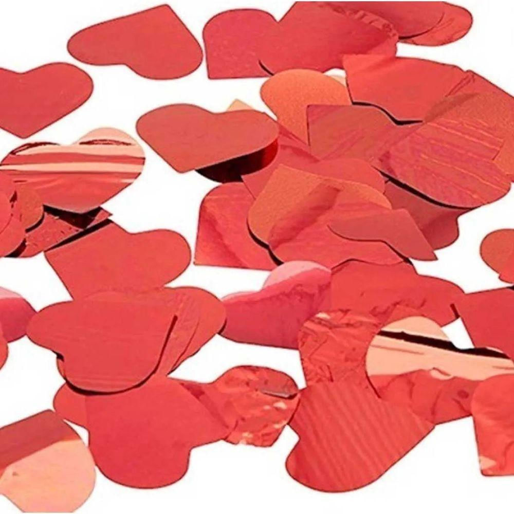 Kit 8 Lança Confete Chuva De Coração 30cm