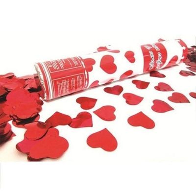 Kit 8 Lança Confete Chuva De Coração 30cm