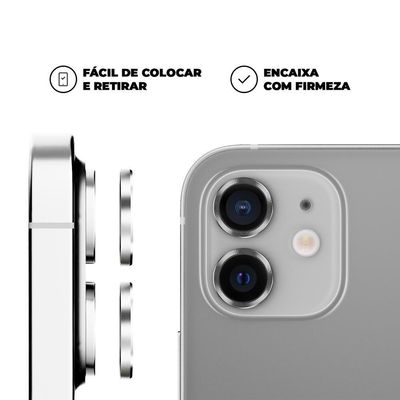 Protetor De Lente One Armor Para Iphone 12 Mini - Prata - Gshield