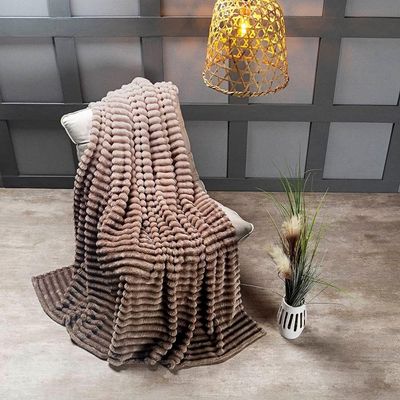 Cobertor Queen Fluffy Manta Flannel Ultrasoft - Cappuccino