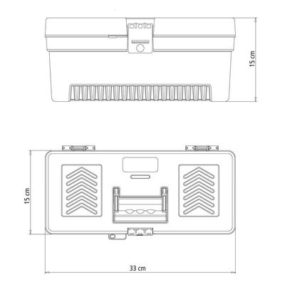 Caixa Plástica Para Ferramentas 13" Tramontina Com Bandeja Removível Tramontina