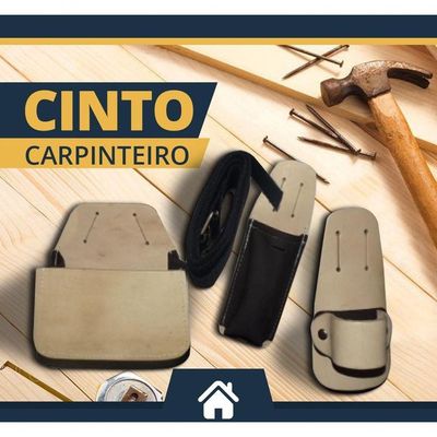Cinto Para Carpinteiro Com Cinta Completo Em Couro - Fundição Petrópolis