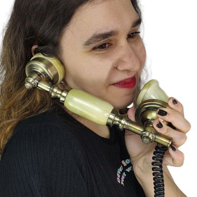Gancho Monofone Vintage Rj11 Telefone Fixo Decoraçao Retro H