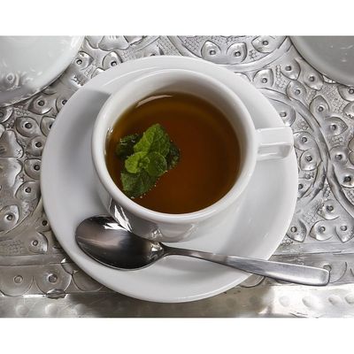 Xícara de Porcelana Chá Café 210ml com Pires Bar Hotel Germer Branca Restaurante