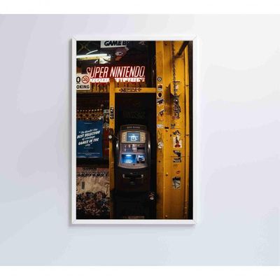 Quadro Decorativo Super Nintendo 60x40 Cm Adesivo