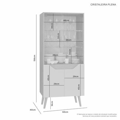 Cristaleira 4 Portas Plena Candian Jcm Movelaria