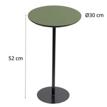 Mesa Lateral 30cm (52cm Altura) Verde Acetinado