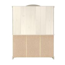 Cristaleira Em Madeira 5 Portas 3 Gavetas 153 X 196 Cm Patina Branca Elliottiis