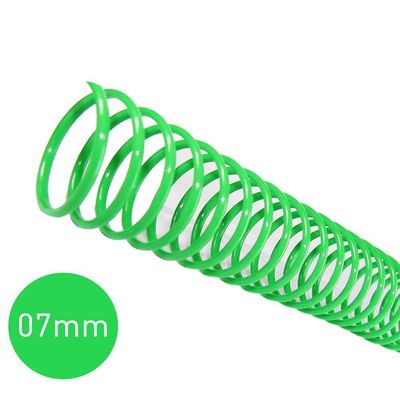 Espiral para Encadernação Verde 9mm 50 Folhas 100 Unidades