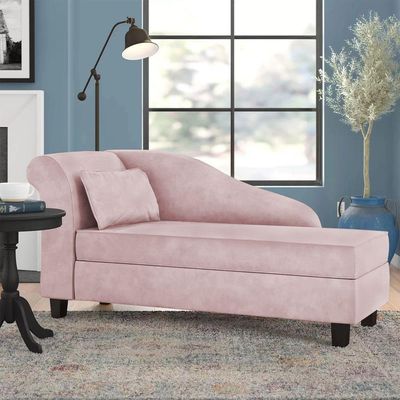 Recamier Diva França 1,40m Suede Rosa Bebe - Inova Decor