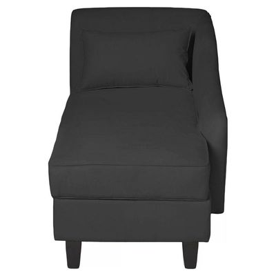 Recamier Diva França 1,60m Suede Preto - Inova Decor