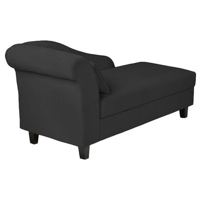 Recamier Diva França 1,60m Suede Preto - Inova Decor