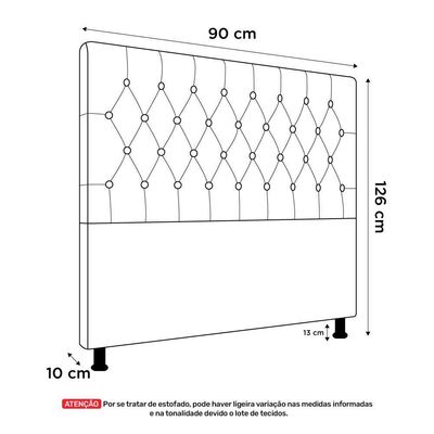 Cabeceira Cama Box Solteiro Nice 90cm Suede Rosê - Abmaza