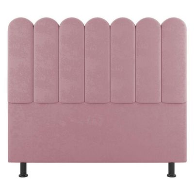 Cabeceira Cama Box Solteiro Lana 100cm Suede Rosê - Abmaza