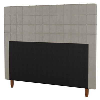 Cabeceira Cama Box Solteiro Parisis 90cm Veludo Bege