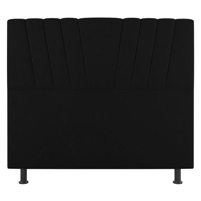 Cabeceira Cama Box Solteiro Dublin 100cm Suede Preto - Abmaza
