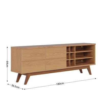 Rack Bancada Noronha Freijó Para Tv De 70” - Colibri Freijó